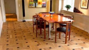 LIVING ROOM SOLID PATTERN BLOCKS OAK WENGE